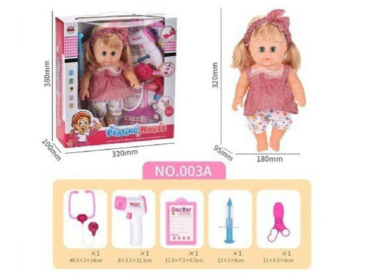 Vinyl Baby Doll Toys with 5PCS Medical Kit