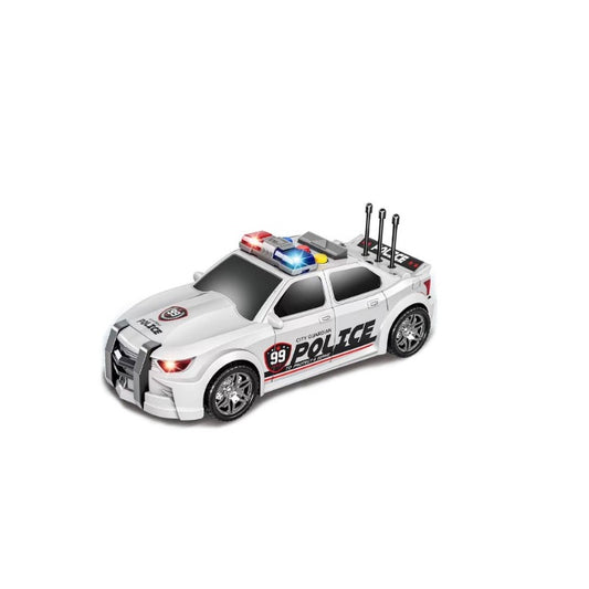 Police Interia Car For Kids - White
