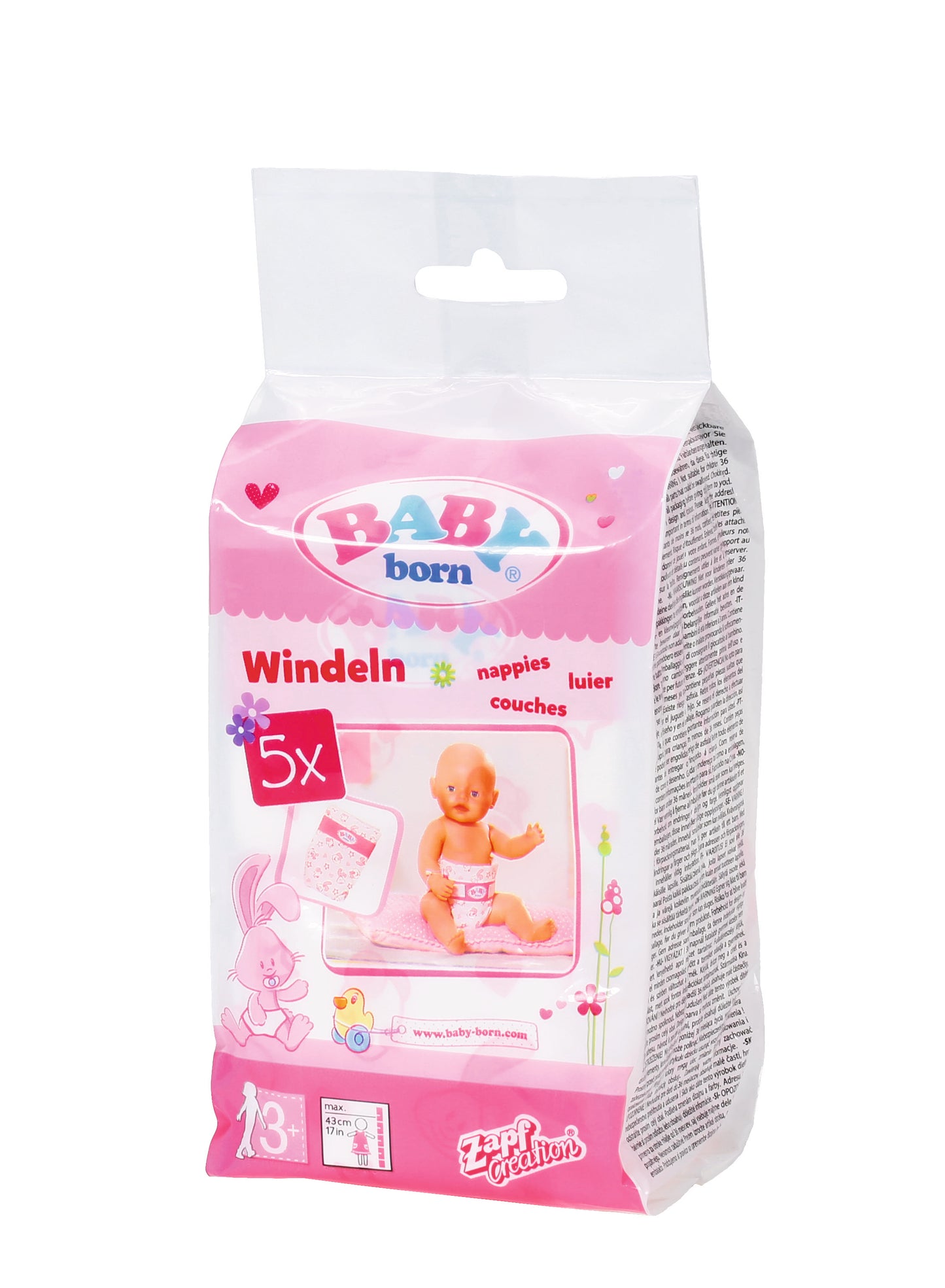 Baby Born Accs Nappies Shrinked 5pk