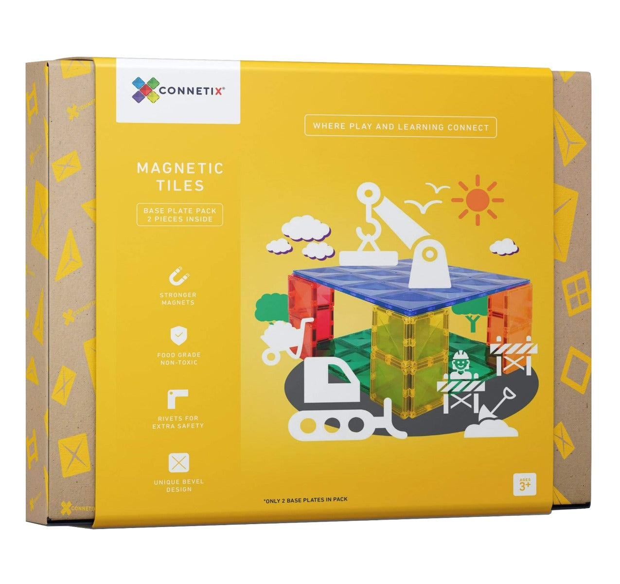 Connetix - Magnetic Building Plate - 2 Pieces