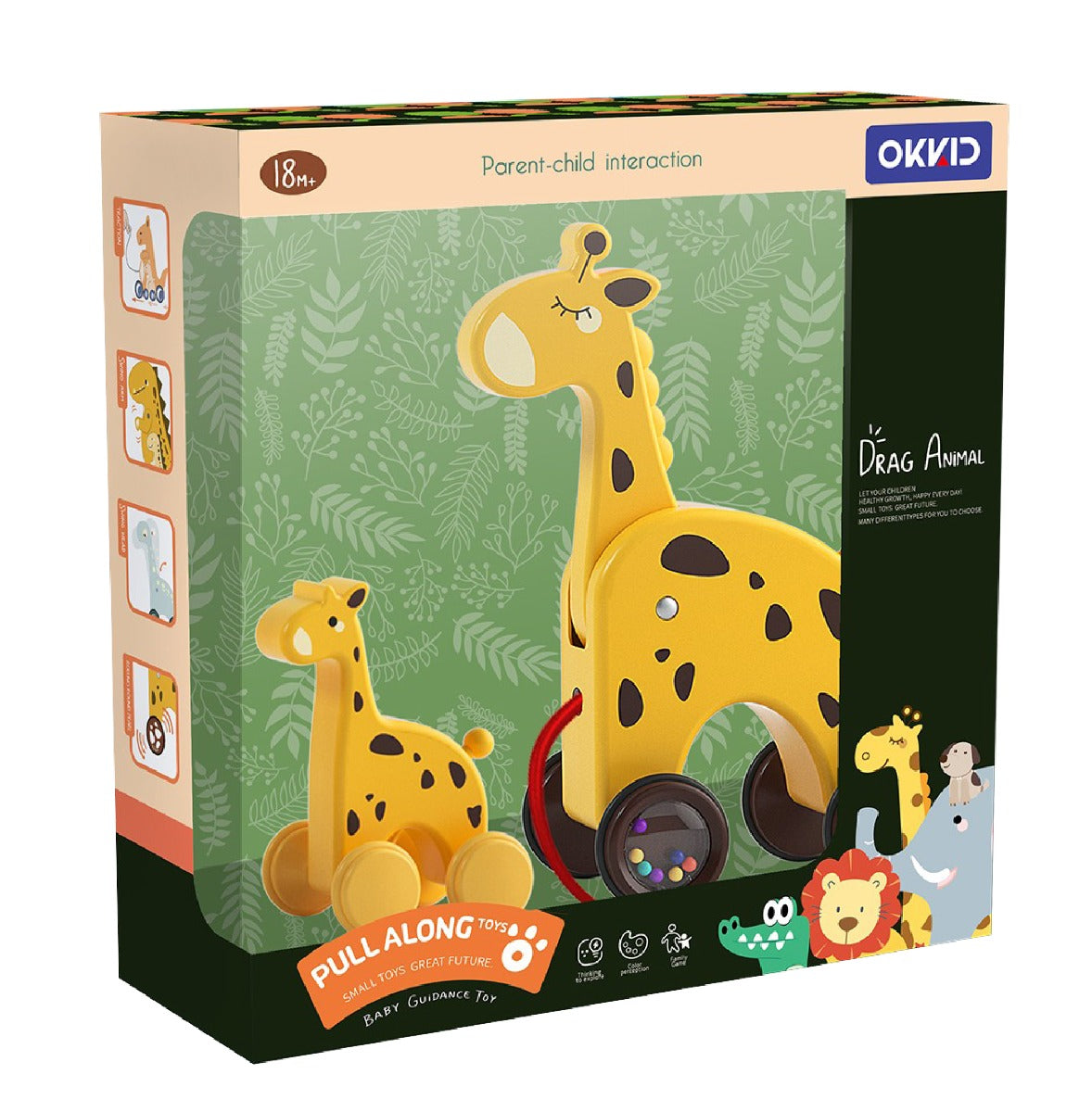 Pull Line 2 Pcs Giraffe