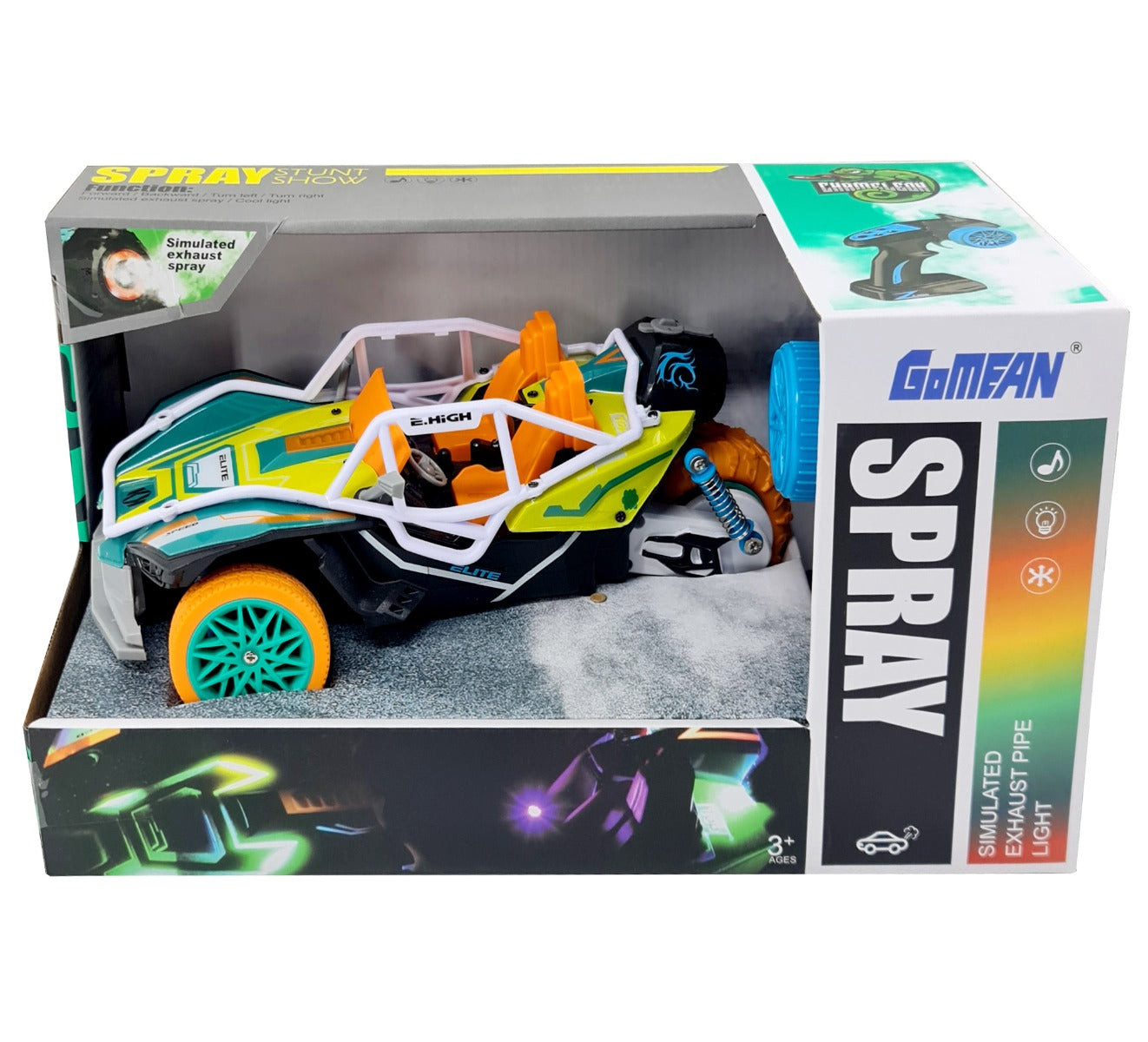 2.4G Steam Emitting Tricycle Model R-C Car - Orange