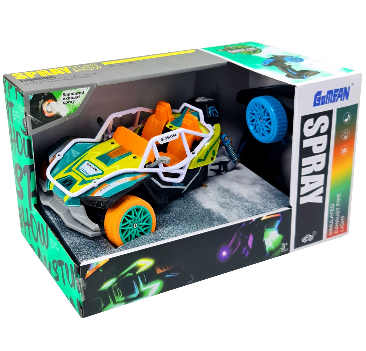 2.4G Steam Emitting Tricycle Model R-C Car - Orange