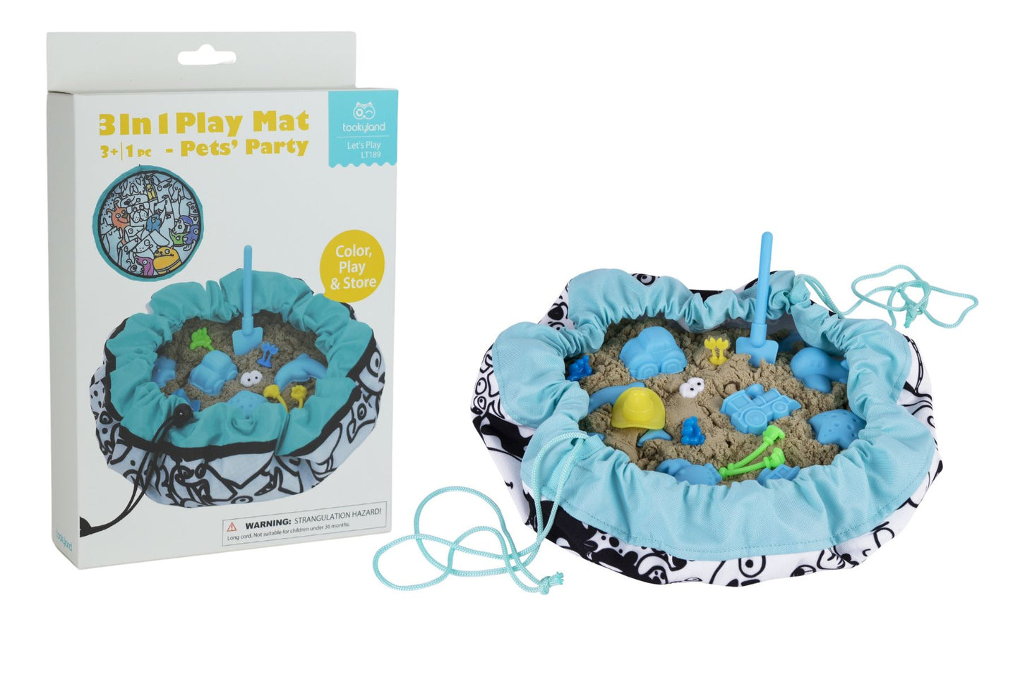 Tookyland - 3 In 1 Play Mat, Pets Party