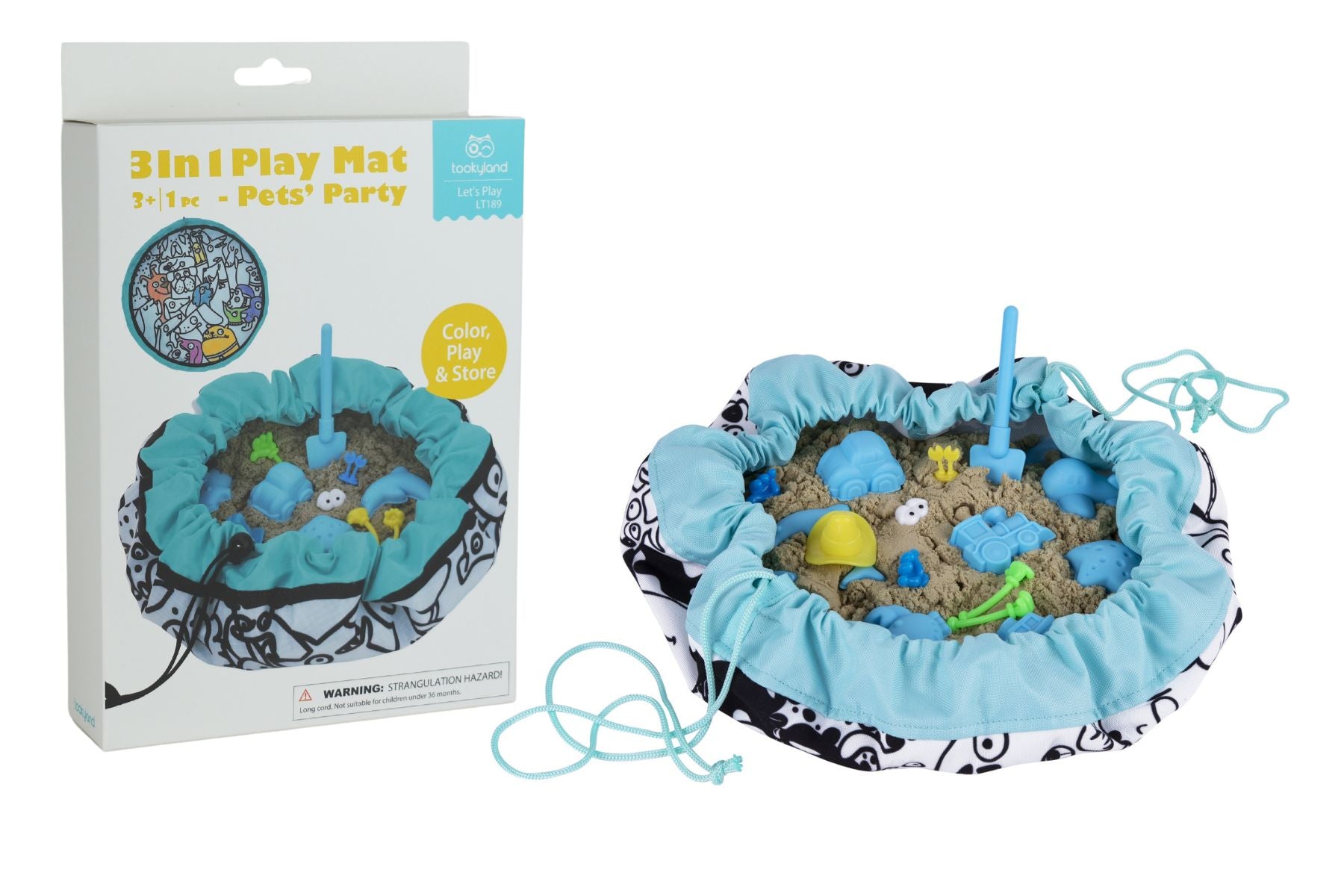 Tookyland - 3 In 1 Play Mat, Pets Party