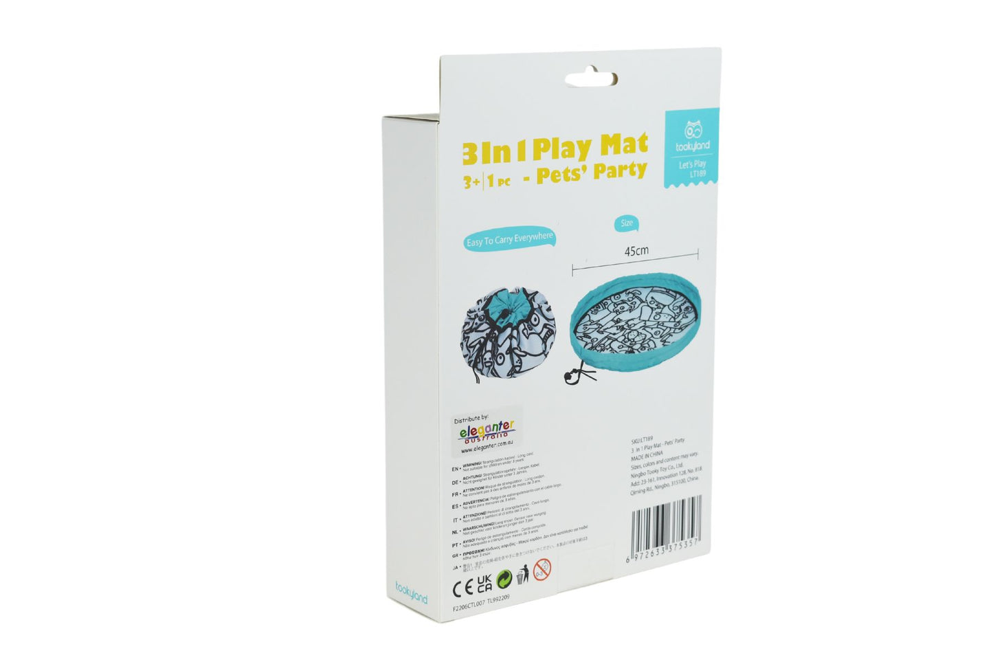 Tookyland - 3 In 1 Play Mat, Pets Party