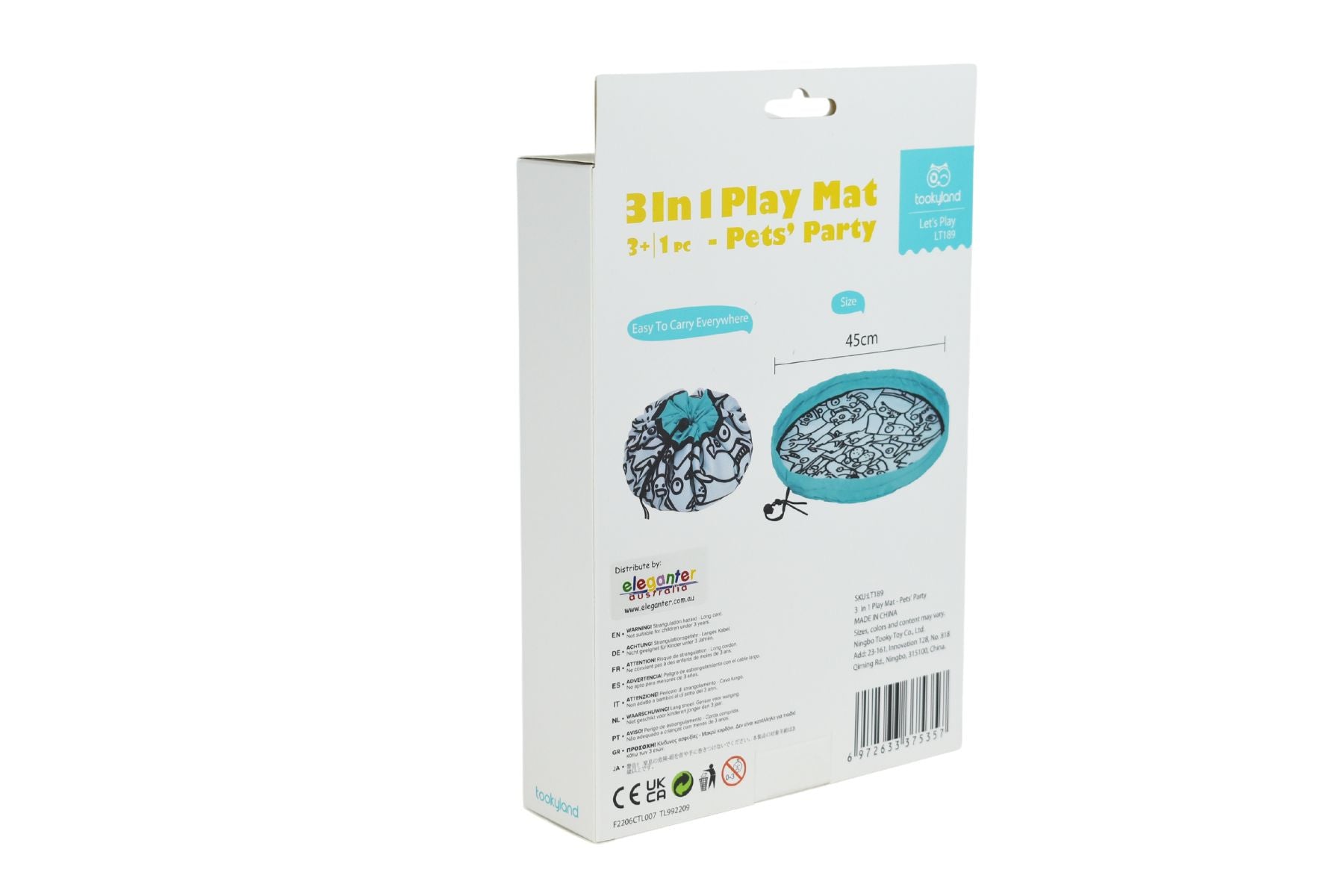 Tookyland - 3 In 1 Play Mat, Pets Party