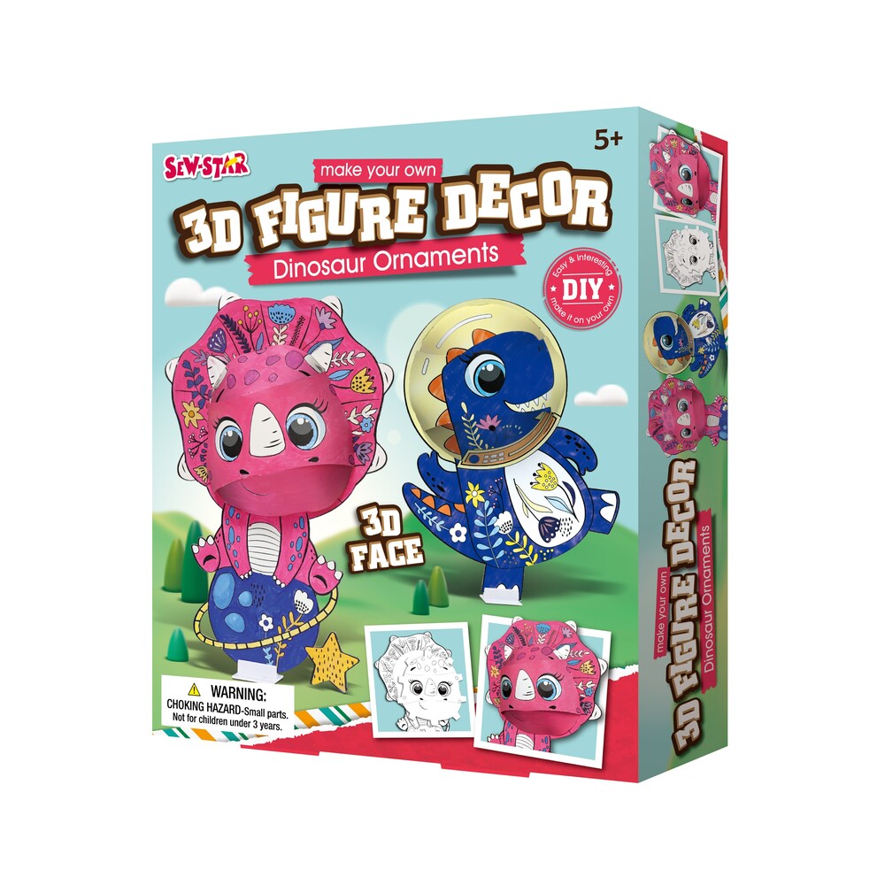 Sew Star - 3D Figure Decor - Dinosaur Ornaments