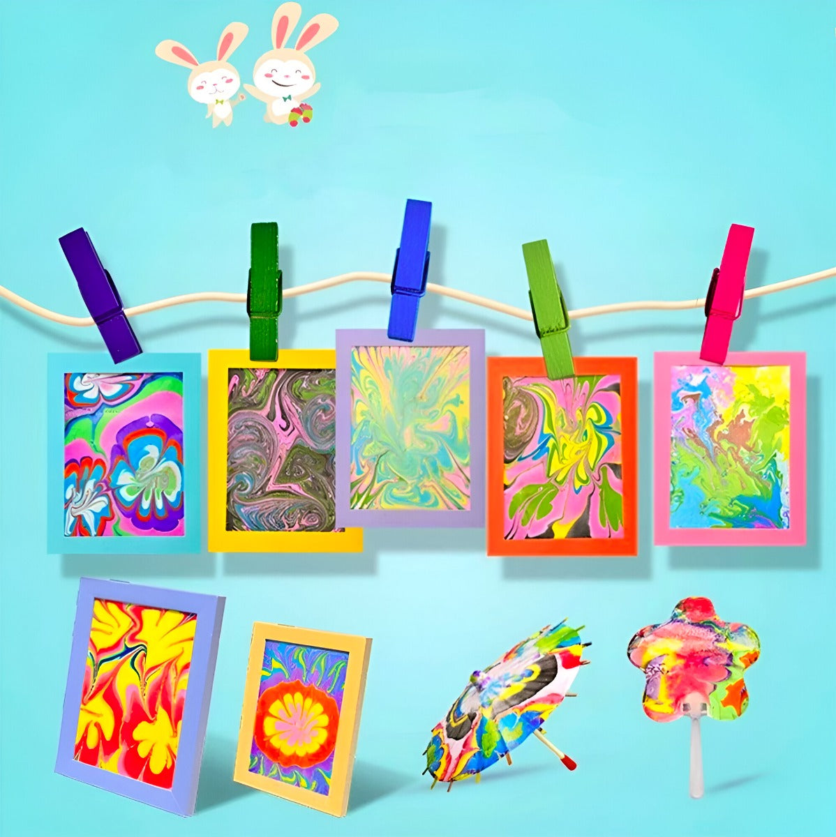 DIY The Master Of The Ebru Water Marbling Painting 12Pcs Colors