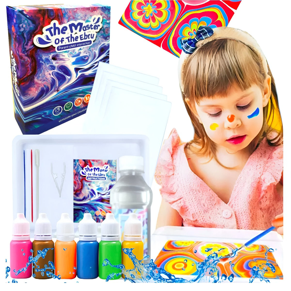 DIY The Master Of The Ebru Water Marbling Painting 12Pcs Colors