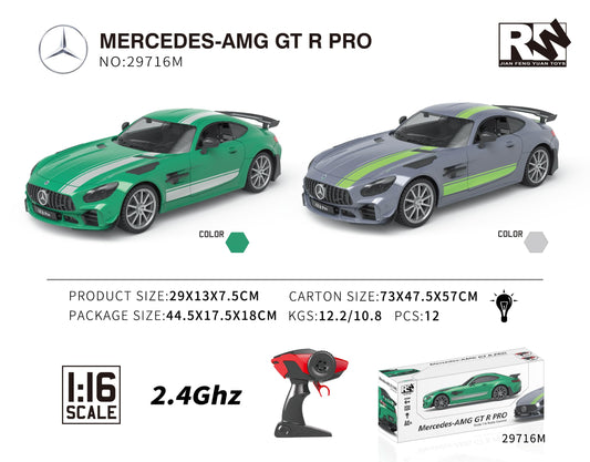 RW R/C 1:16 Scale Mercedes Benz (Grey & Green)