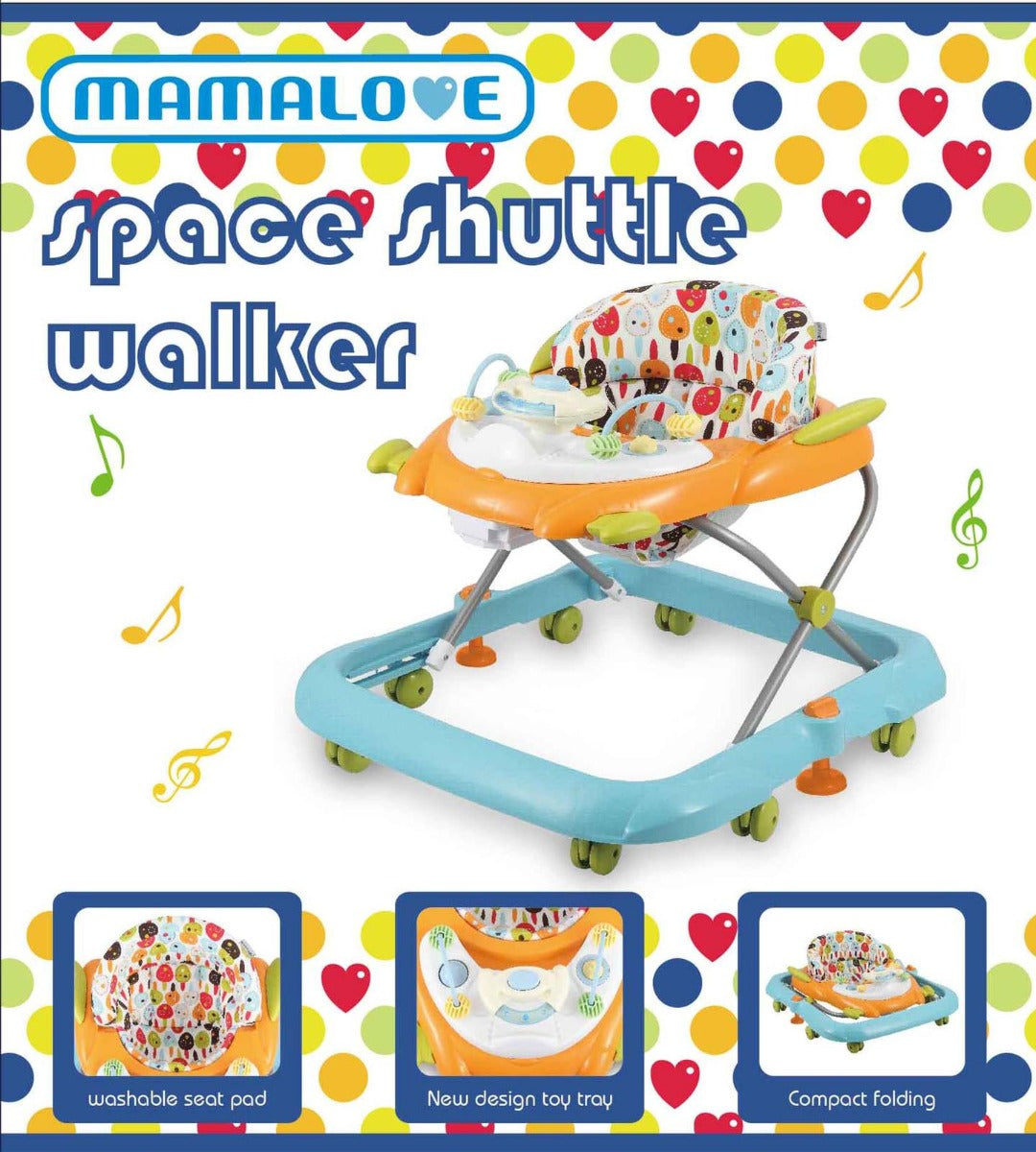 Mamalove - Activity Walker (Spaceship) - Beige