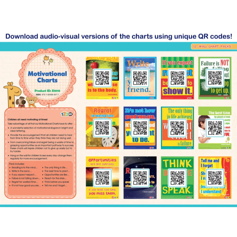 Easy 2 Learn Motivational Charts 12 Wall Chart Pack