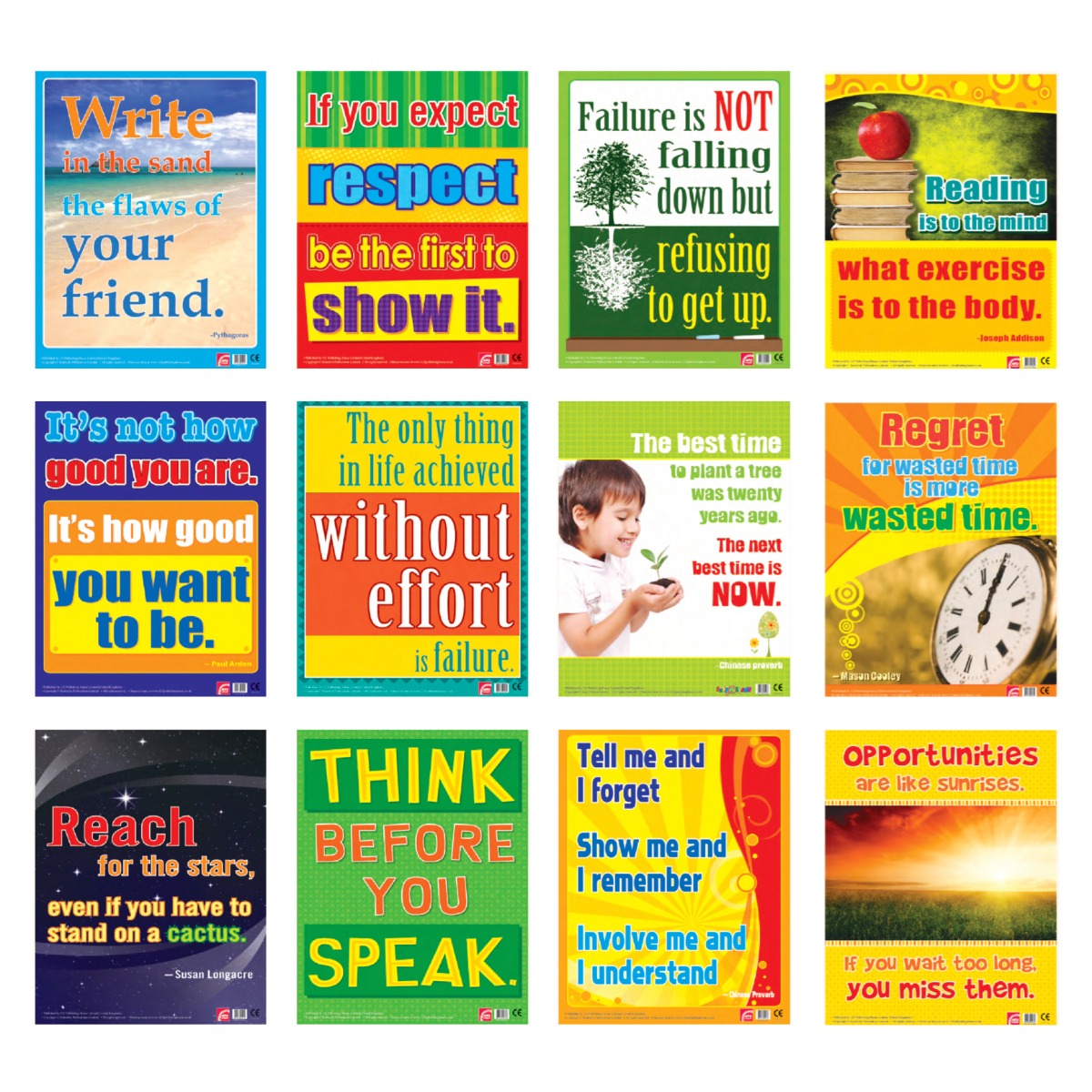 Easy 2 Learn Motivational Charts 12 Wall Chart Pack