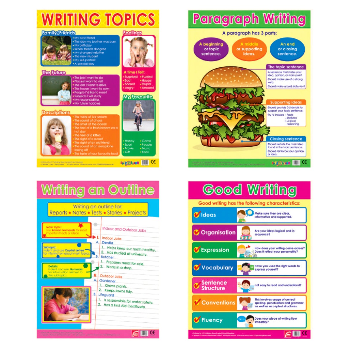 Easy 2 Learn Writing Skills2 12 Wall Chart Pack