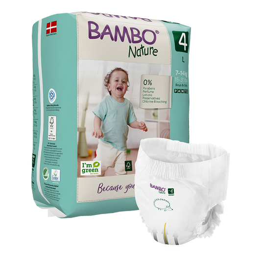 BAMBO Nature Diapers Pants - SIZE 4 (7-14KG) Pack of 20 pcs