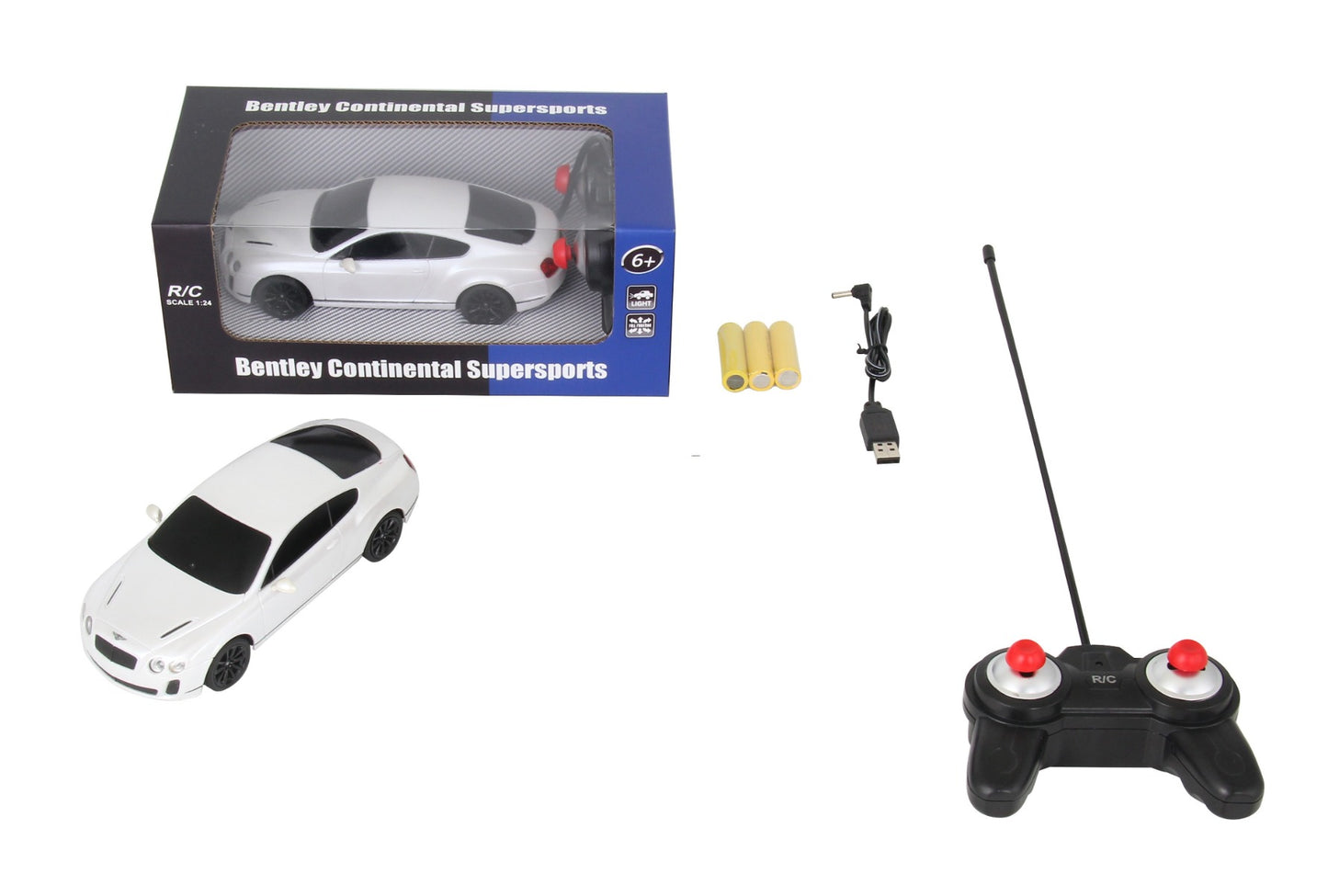 Rc Car Bentley Continental Supersports Remote - White
