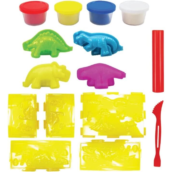 Kids Dough Dinosaur Set 50 Grams-4 Pack
