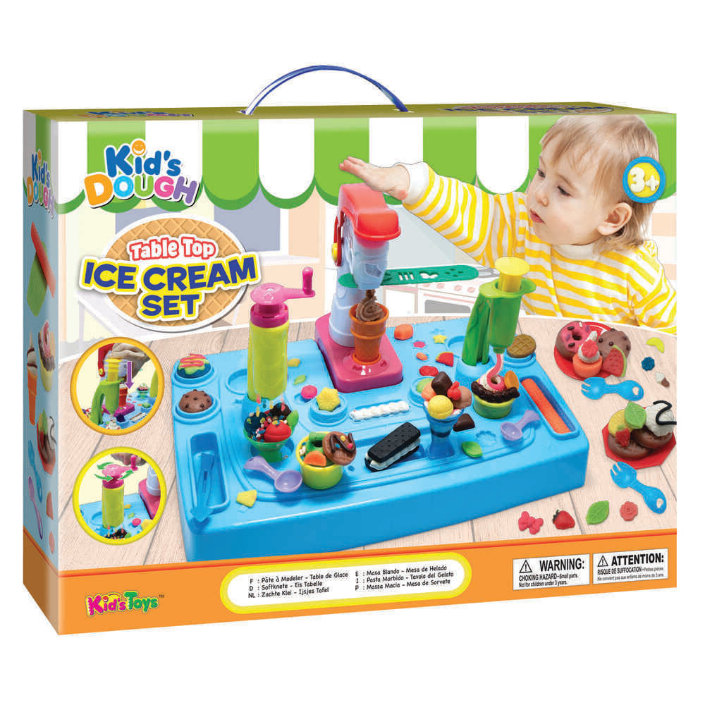 Kids Dough Table On Top Ice Cream Set 56 Grams-6 Pack