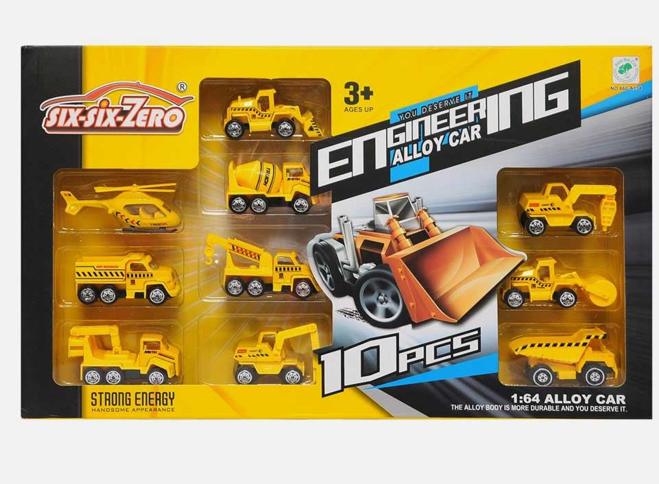 Engineering Alloy Car, 10 Pieces