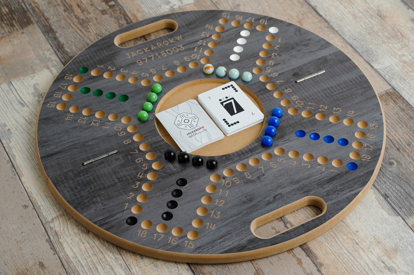 Jackaro Circle Shape Foldable & Numbered - 4 Players - Dark Gray