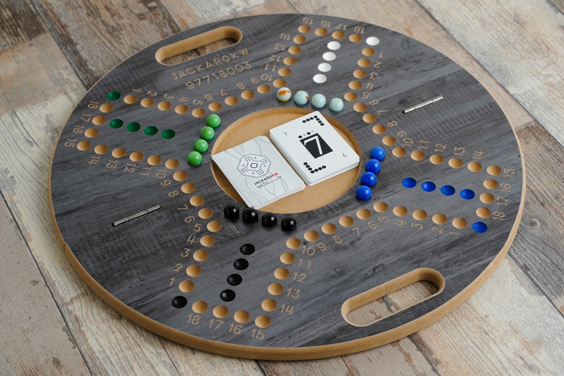 Jackaro Circle Shape Foldable & Numbered - 4 Players - Dark Gray