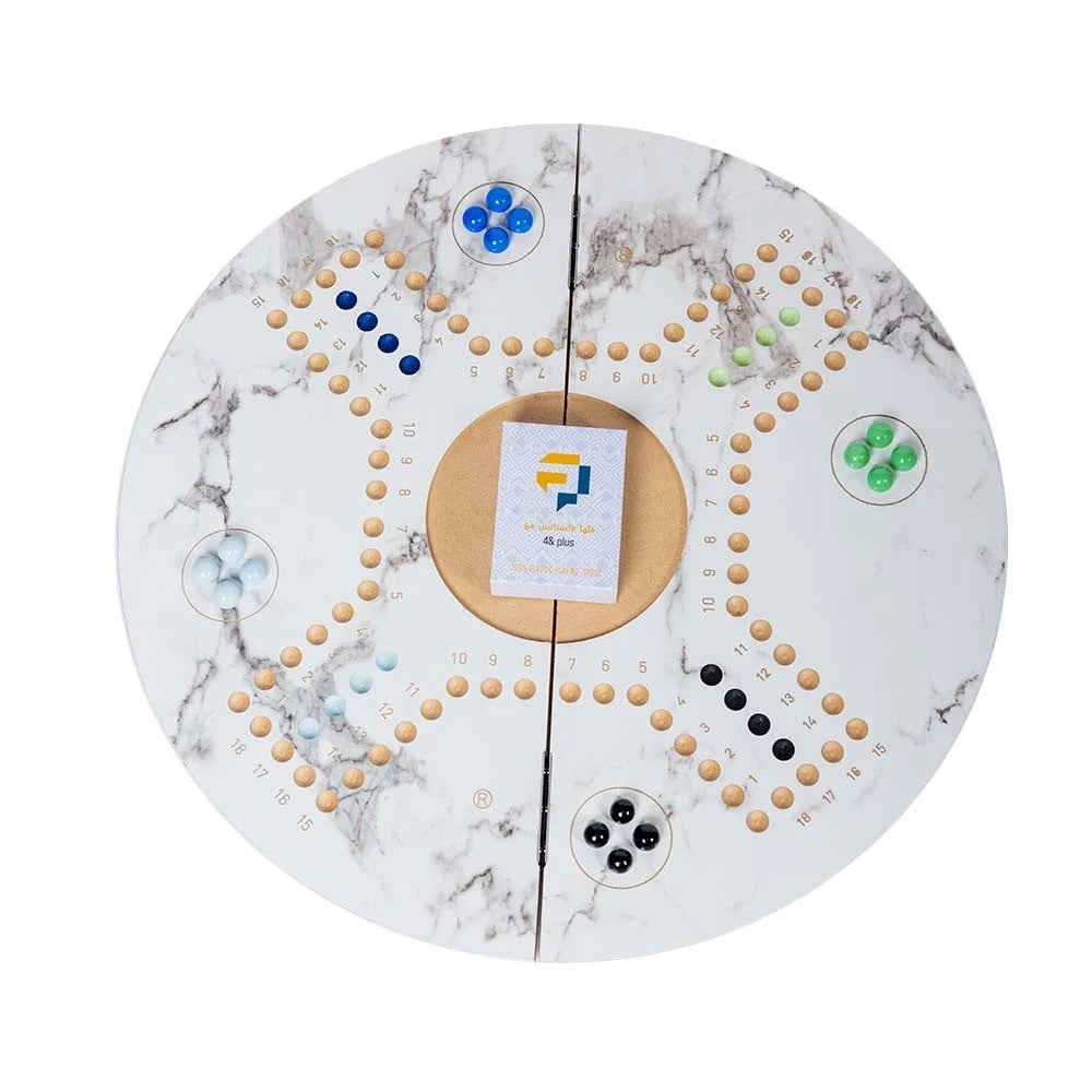 Jackaro Circle Shape Foldable & Numbered - 4 Players - Marble