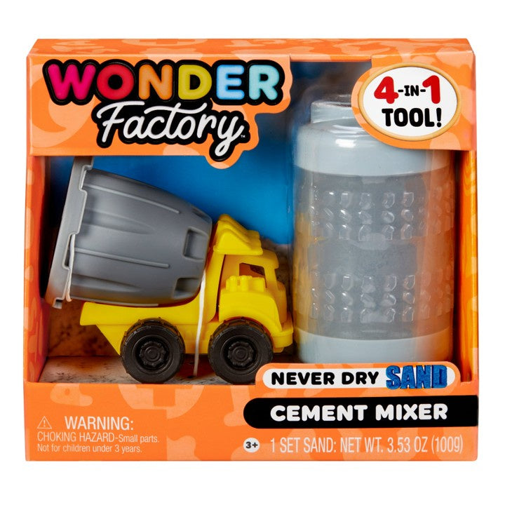 Wonder Factory Never Dry Sand Construction Trucks asstd (PDQ)