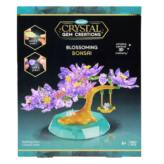 Rose Art Crystal Gem Blossoming Bonsai
