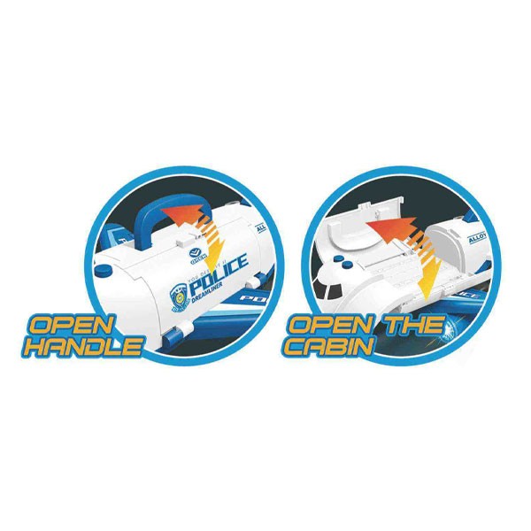 Aircraft-Storage Single Police Truck Blue