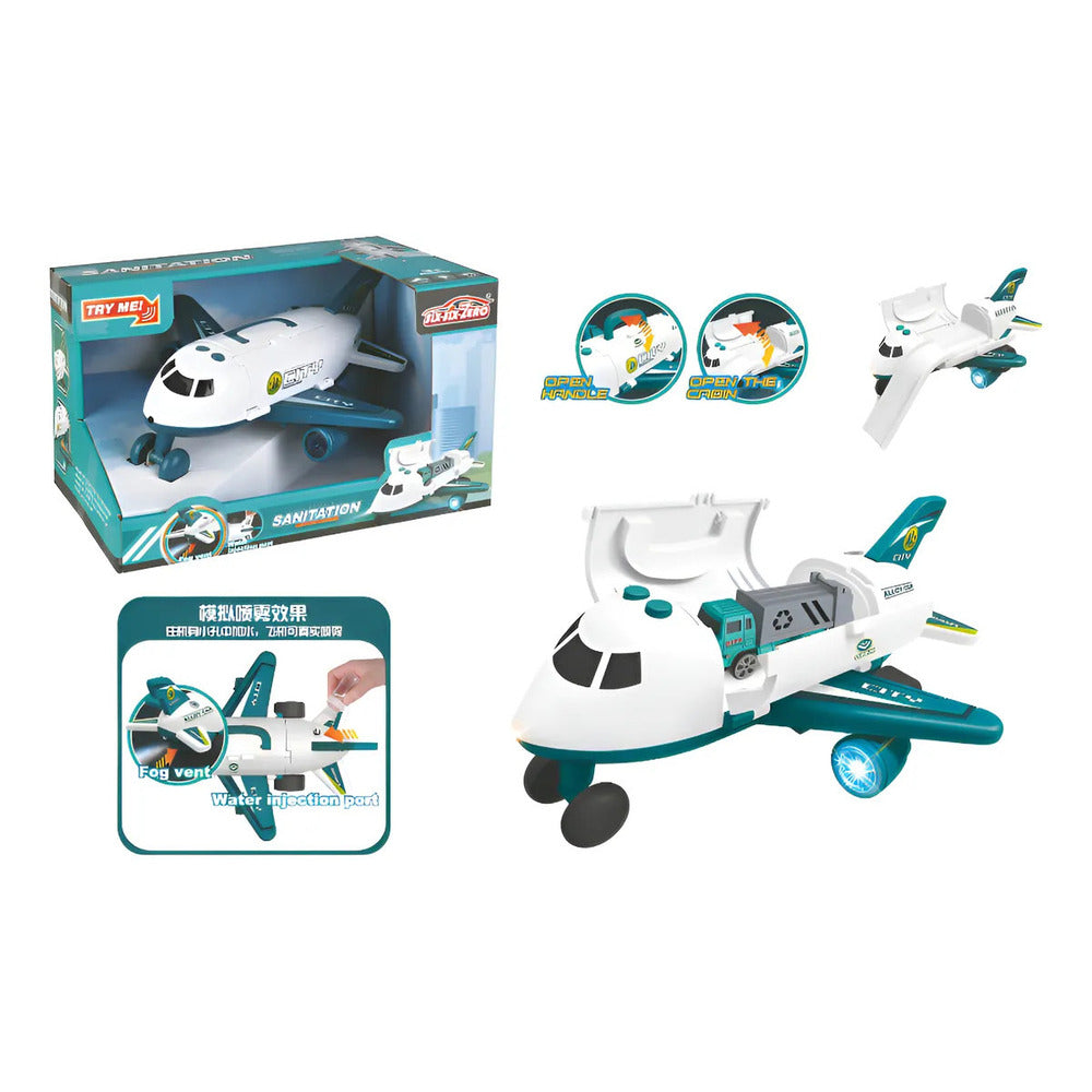 Aircraft-Storage Single Sanitation Truck Green