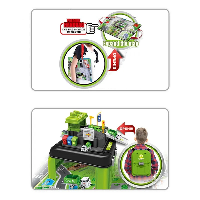 Waste Station Parking Lot Set