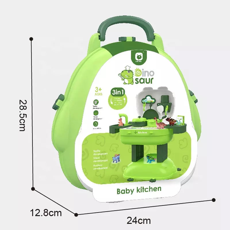 Dinosaur Backpack Kitchen 3 In 1- 36 Pieces