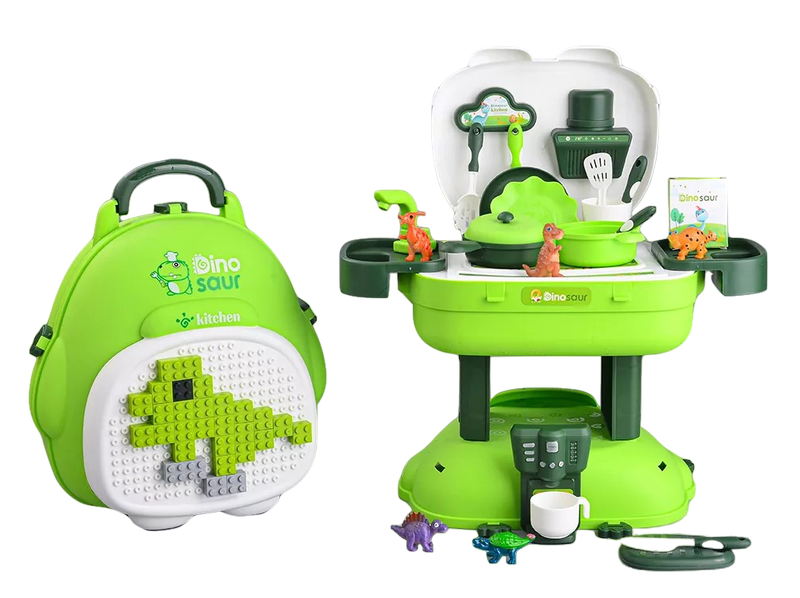 Dinosaur Backpack Kitchen 3 In 1- 36 Pieces