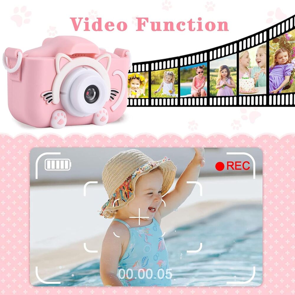 Kids Camera 15Mp - Hd 1920*1080P - Pink