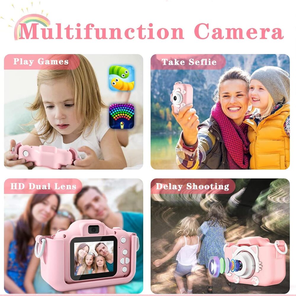 Kids Camera 15Mp - Hd 1920*1080P - Pink