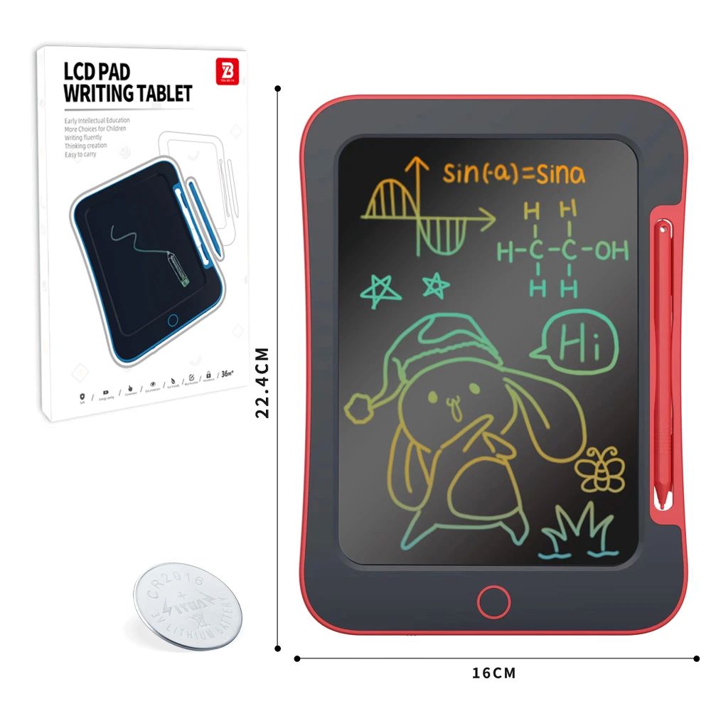 LF Red Black Cap 10.5 Inch LCD Writing Pad, Red