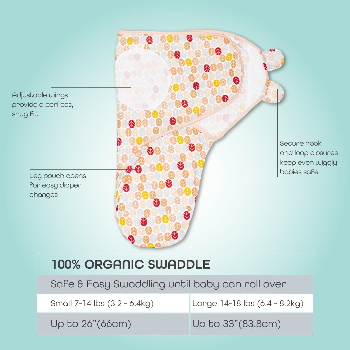 Organic Moon Swaddler-Pink