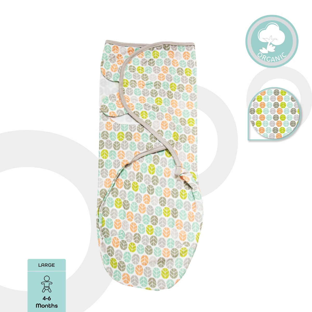 Moon Organic Moon Swaddler-Grey