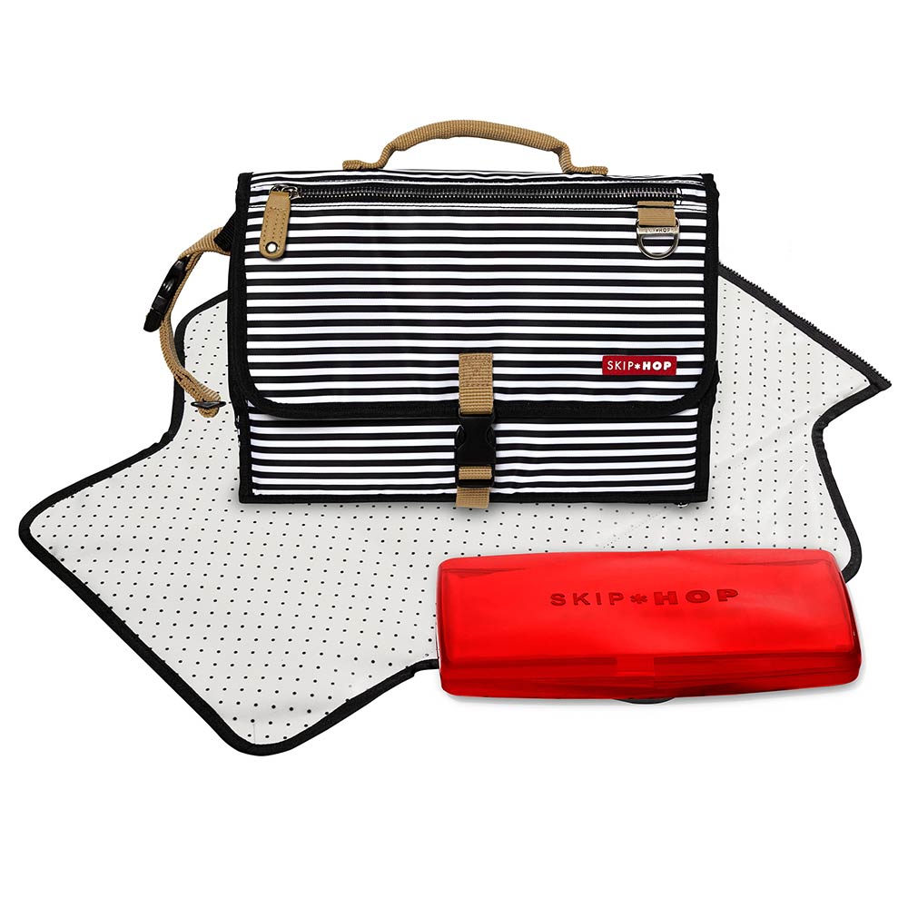 Pronto Changing Station Black-White Stripes