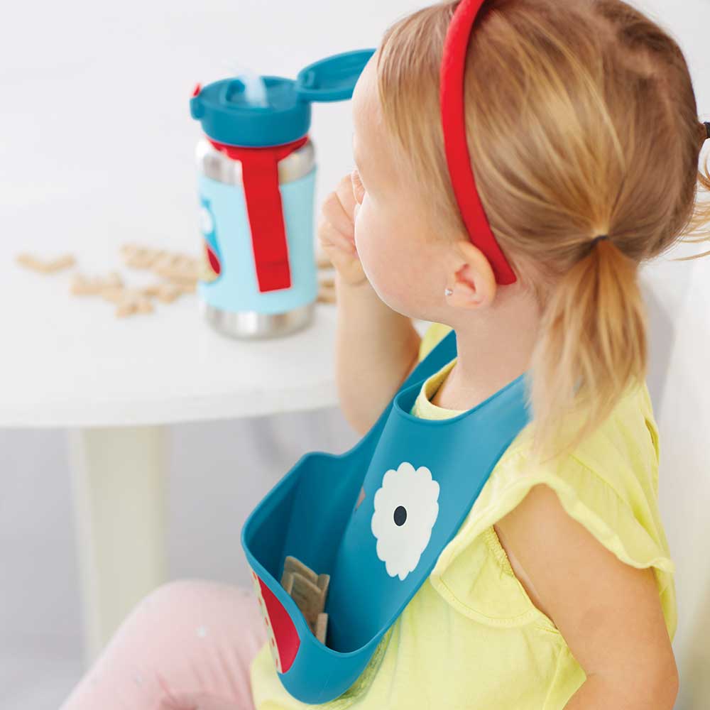 Skip Hop Zoo Fold & Go Silicone Bib Owl