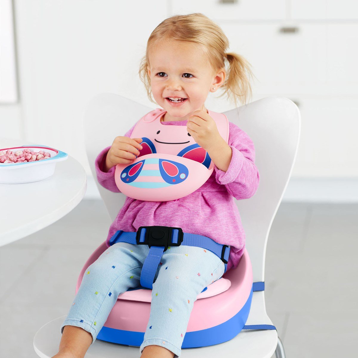 Zoo Fold & Go Silicone Bib Butterfly