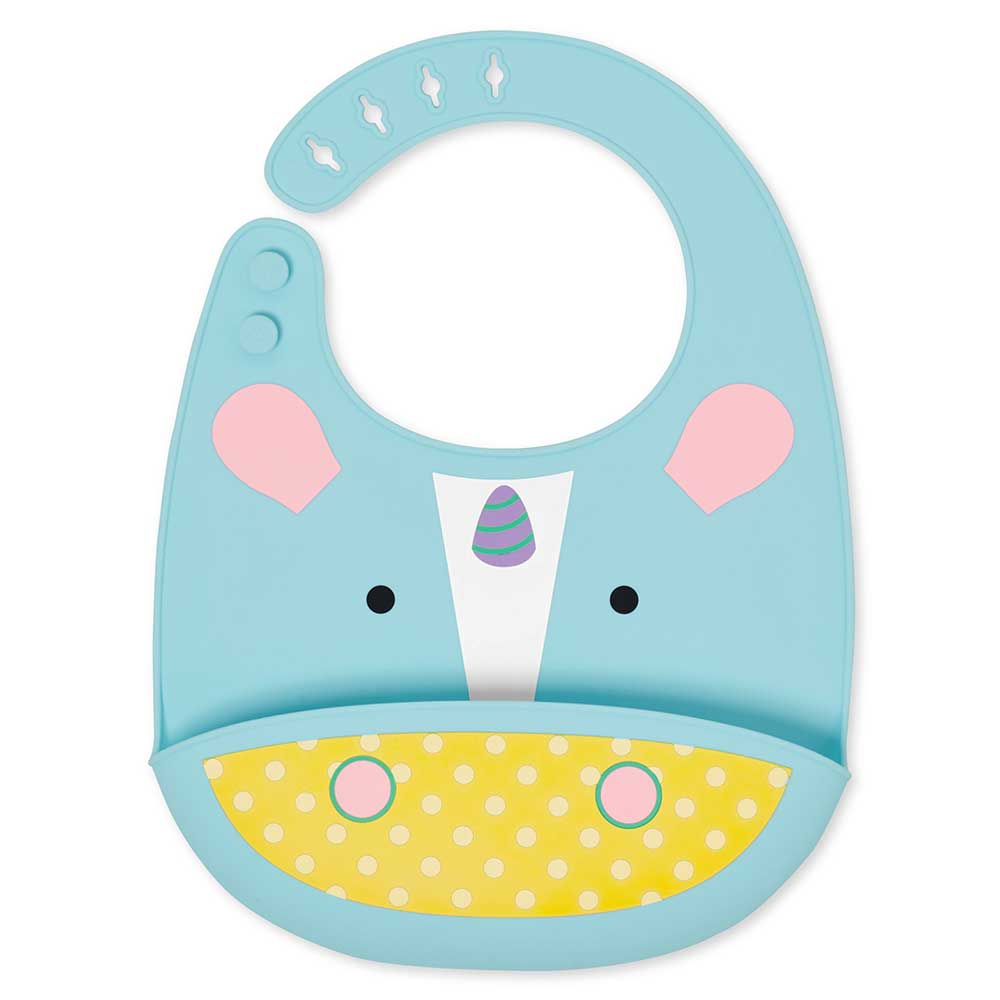 Skip Hop Zoo Fold & Go Silicone Bib Unicorn