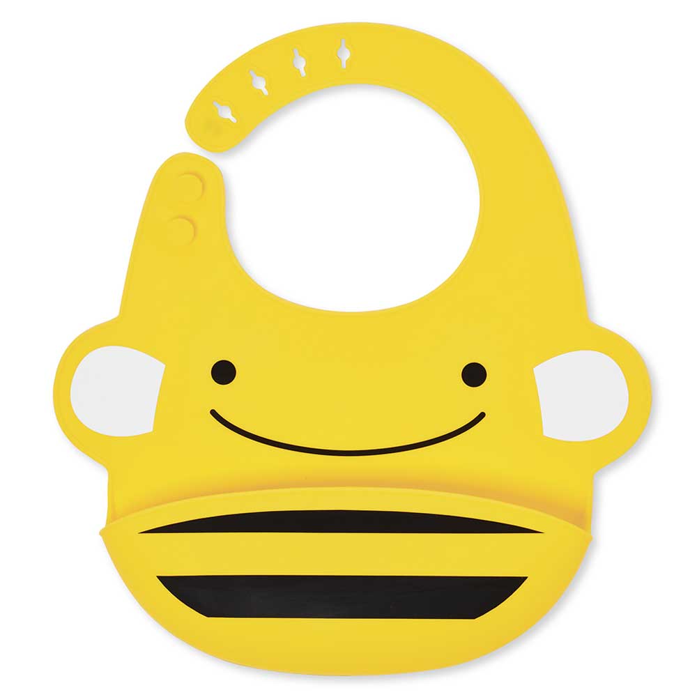 Skip Hop Zoo Fold & Go Silicone Bib Bee