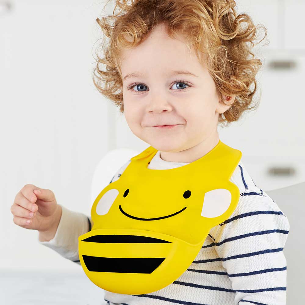 Skip Hop Zoo Fold & Go Silicone Bib Bee