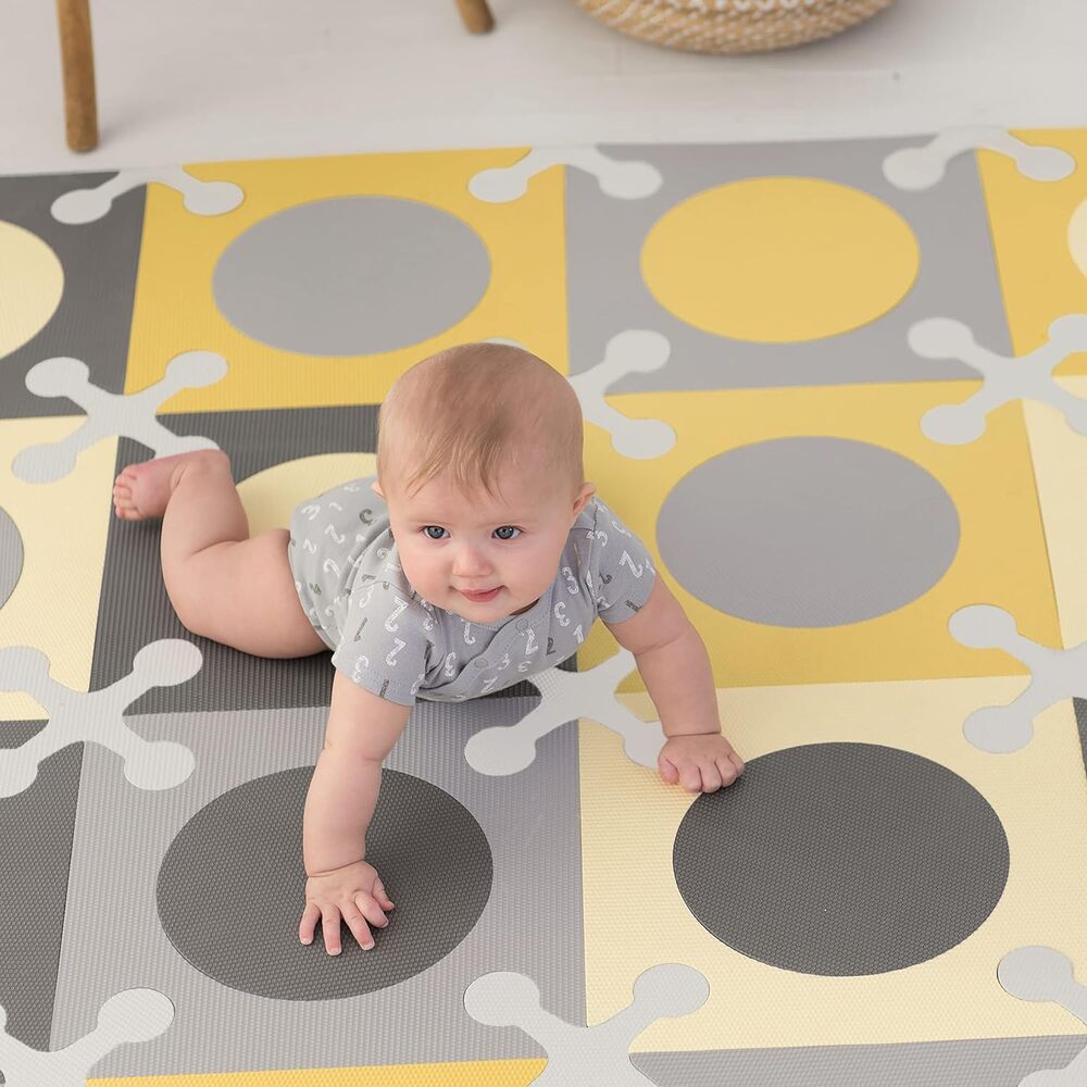 Playspot Floor Tiles Gold & Grey