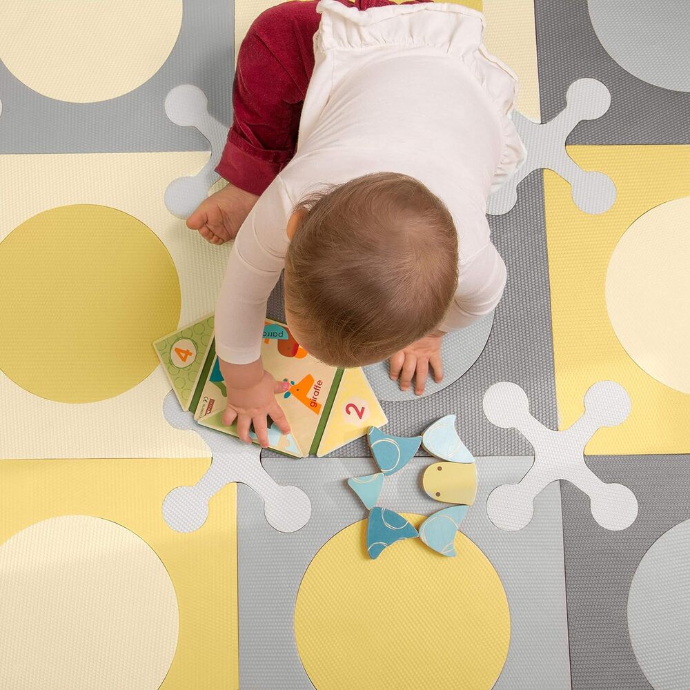 Playspot Floor Tiles Gold & Grey
