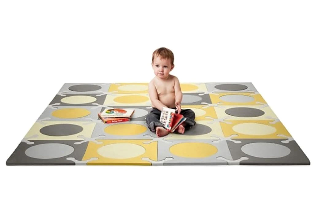 Playspot Floor Tiles Gold & Grey