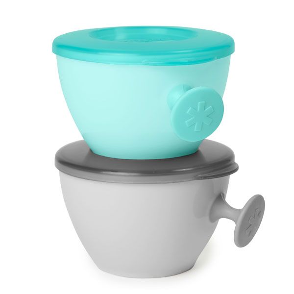 Skip Hop Easy Grab Bowls Grey-Soft Teal