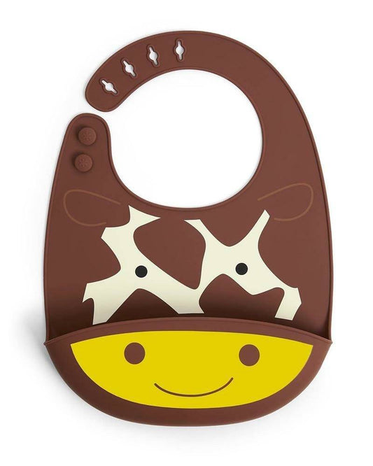 Zoo Fold & Go Silicone Bib Giraffe